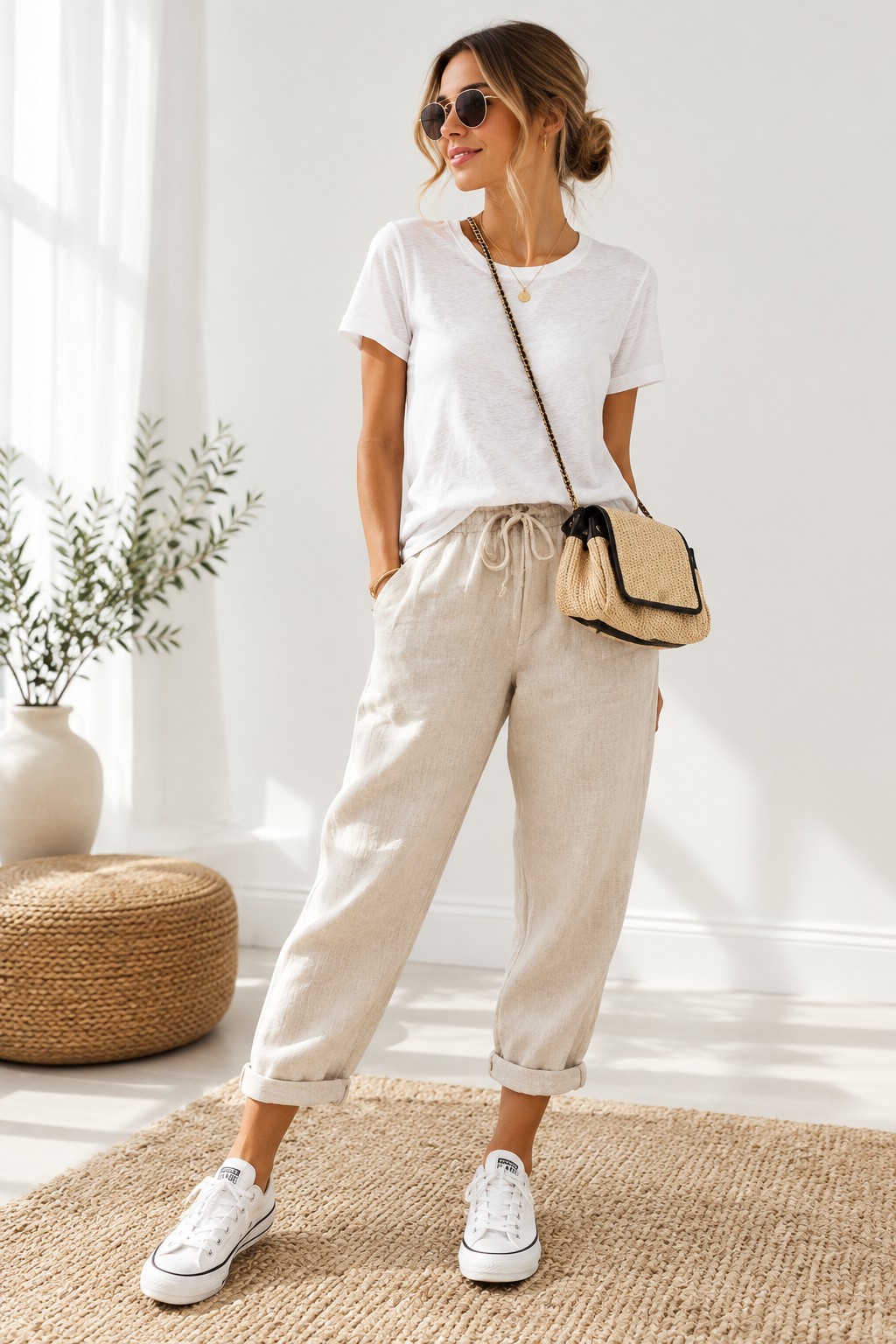 Pantalón Lino Jogger