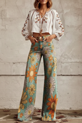 Pantalón Floral Boho Wide Leg