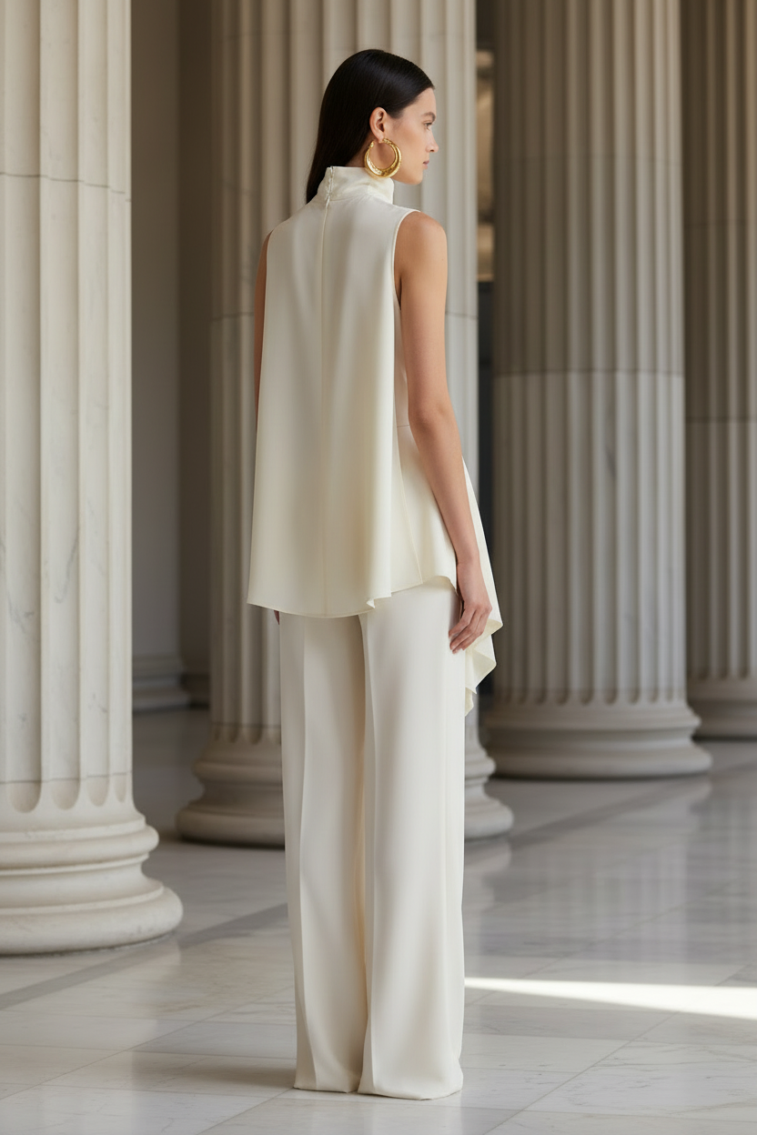 Vestido Blanco Asimétrico