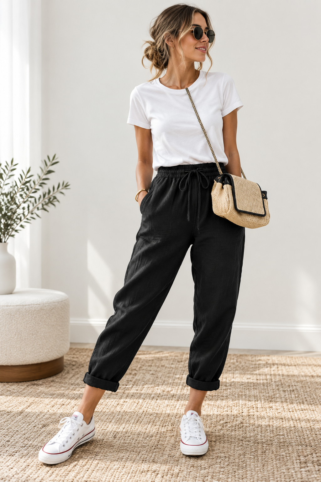 Pantalón Lino Jogger