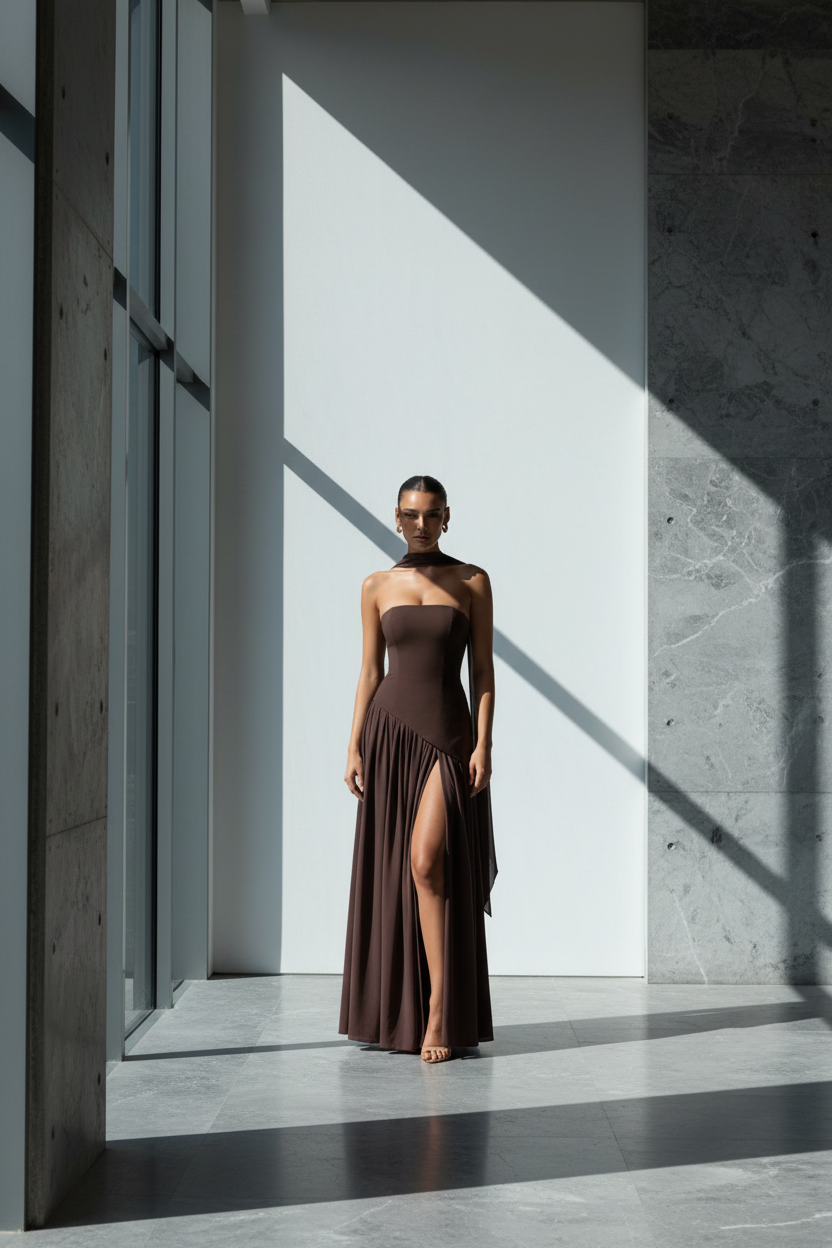 Maxi Dress Brown - Editorial Interior