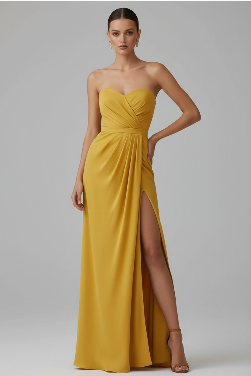 Vestido amarillo frente